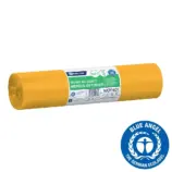 Żółte worki na śmieci 160 l LDPE Merida Optimum Blue Angel