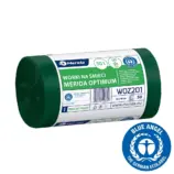 Zielone worki na śmieci 70 l HDPE/LDPE 60x90 cm rolka