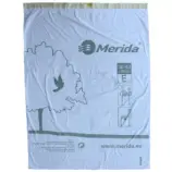 Pojedynczy biały worek na śmieci 65x85 cm z taśmą ściągającą