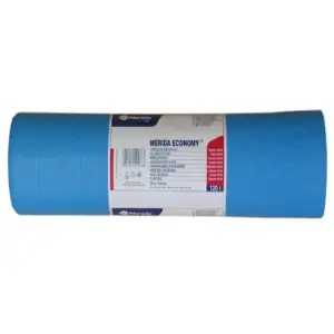 Niebieskie worki na śmieci 120 l HDPE/LDPE rolka 50 sztuk