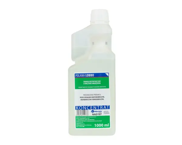 Płyn do mycia i dezynfekcji, Polana Lobbo, koncentrat, butelka 1000 ml z miarką dozującą Płyn do mycia i dezynfekcji, Polana Lobbo, koncentrat, butelka 1000 ml z miarką dozującą