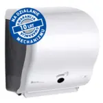 Automatyczny bezdotykowy podajnik ręczników papierowych w rolach MERIDA LUX SENSOR CUT AUTOMATIC MAXI, tworzywo ABS, biały