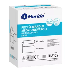 Karton 6 rolek celulozowego prześcieradła medycznego 50 cm x 80 m