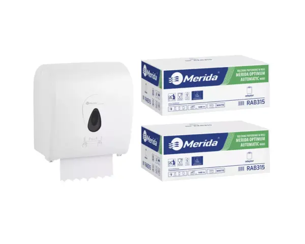 Mechaniczny podajnik ręczników, MERIDA TOP szary za 100 zł netto przy zakupie 2 kartonów ręczników MERIDA OPTIMUM AUTOMATIC MAXI ECOLABEL RAB315 (12 x 240 m = 2 880 m, 11 292 listki) Mechaniczny podajnik ręczników, MERIDA TOP szary za 100 zł netto przy zakupie 2 kartonów ręczników MERIDA OPTIMUM AUTOMATIC MAXI ECOLABEL RAB315 (12 x 240 m = 2 880 m, 11 292 listki)