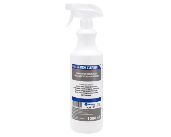 Preparat do czyszczenia i pielęgnacji stali nierdzewnej, MERIDA INOX CLEANER, butelka 1000 ml, ze spryskiwaczem Preparat do czyszczenia i pielęgnacji stali nierdzewnej, MERIDA INOX CLEANER, butelka 1000 ml, ze spryskiwaczem