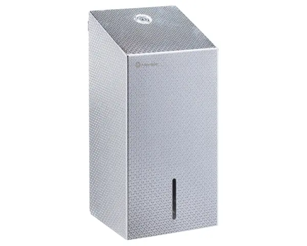Pojemnik na papier toaletowy w listkach, MERIDA STELLA DIAMOND LINE, pojemność do 450 szt. Pojemnik na papier toaletowy w listkach, MERIDA STELLA DIAMOND LINE, pojemność do 450 szt.