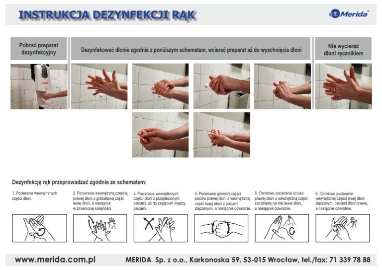 Okładka: Instrukcja dezynfekcji rąk